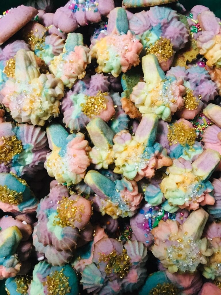 A close up of some colorful candy