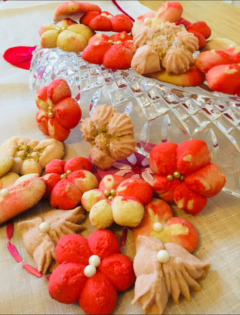 A close up of some cookies on the table